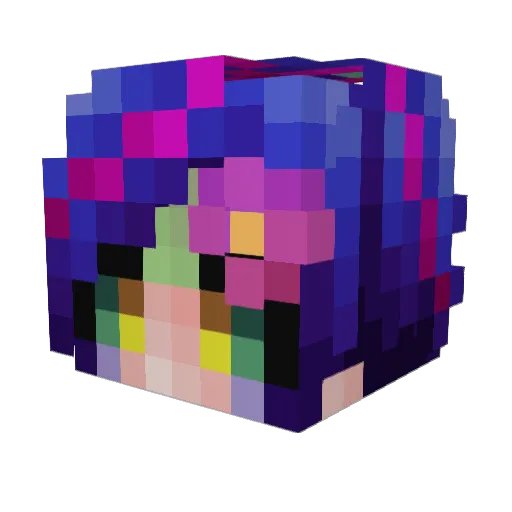 Mundonomics Minecraft avatar head, 3D render