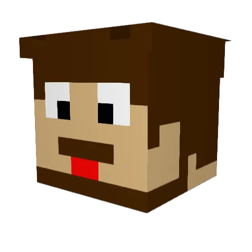 Mundsalat Minecraft avatar head, 3D render