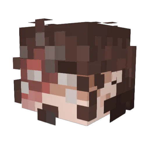 Mundynical Minecraft avatar head, 3D render