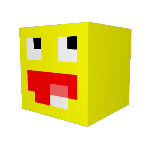 Muneky Minecraft avatar head, 3D render