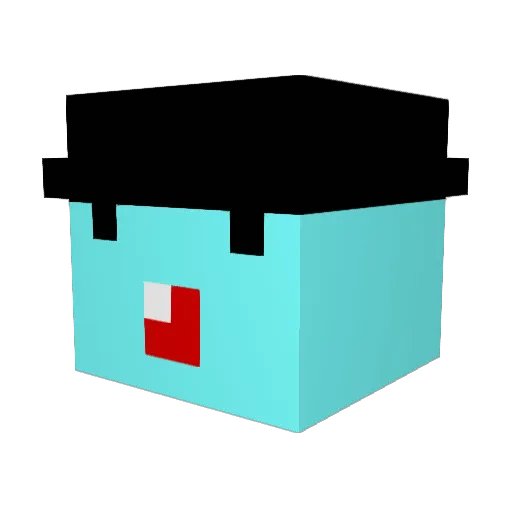 MungCad Minecraft avatar head, 3D render