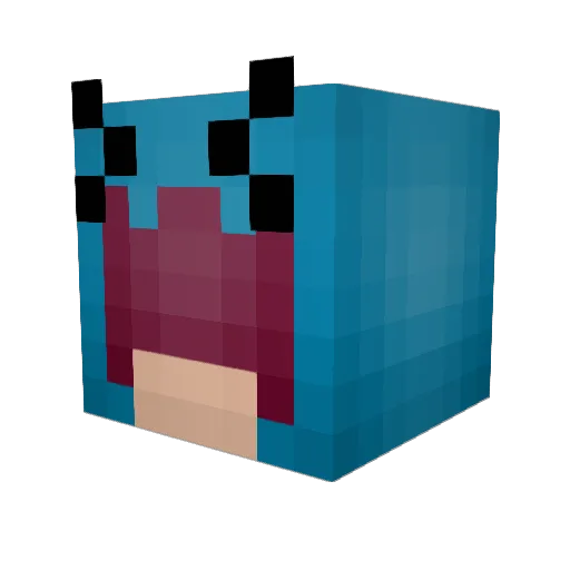 MungGame Minecraft avatar head, 3D render