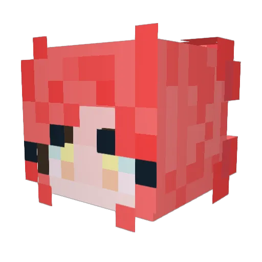 MungQ___ Minecraft avatar head, 3D render