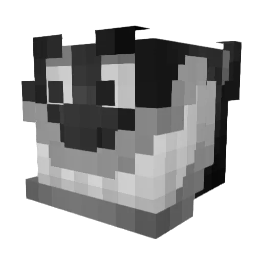 Mungai Minecraft avatar head, 3D render