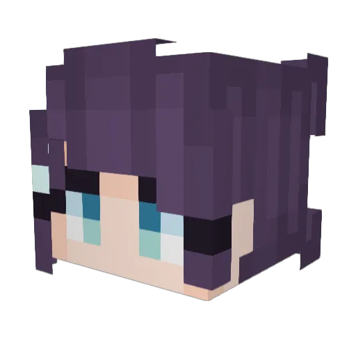 Mungaru Minecraft avatar head, 3D render