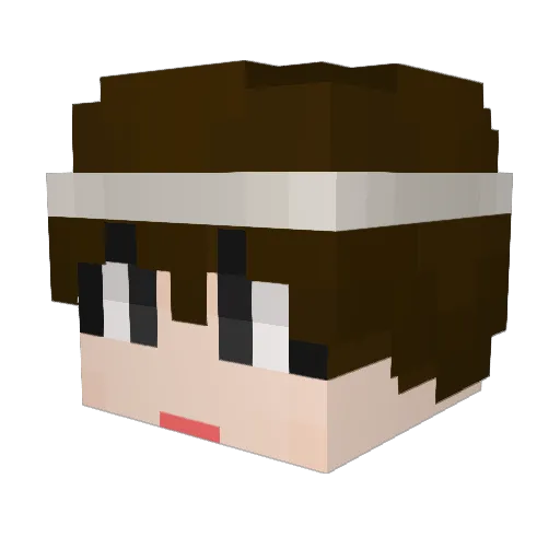 Munggun Minecraft avatar head, 3D render