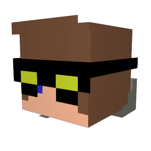 Mungo0 Minecraft avatar head, 3D render
