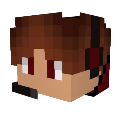MungoRae Minecraft avatar head, 3D render