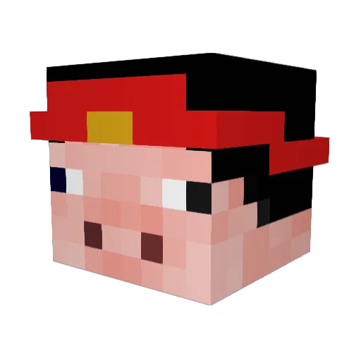 Mungog Minecraft avatar head, 3D render