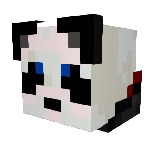 Mungz Minecraft avatar head, 3D render