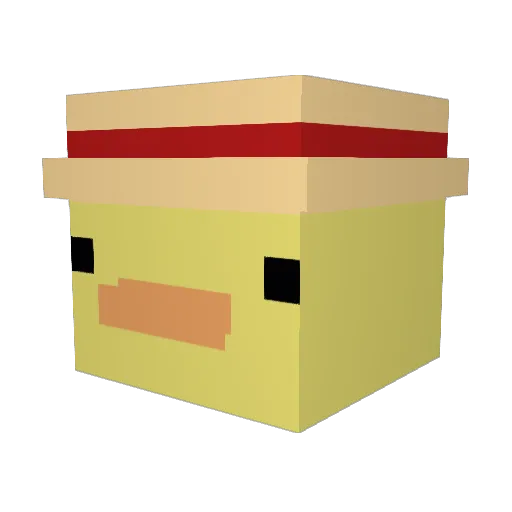 Munibec Minecraft avatar head, 3D render