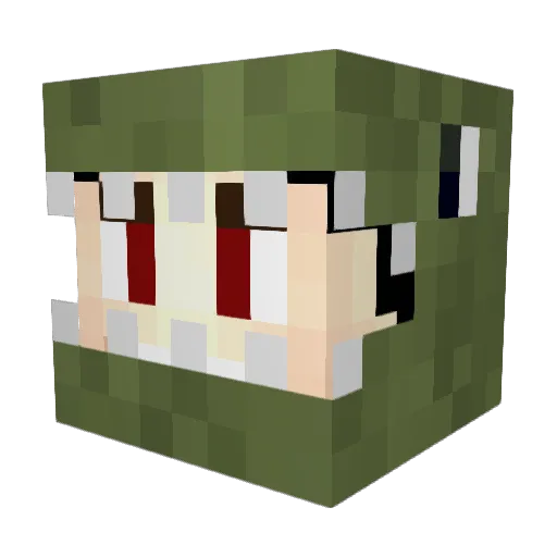 MunichMonster Minecraft avatar head, 3D render