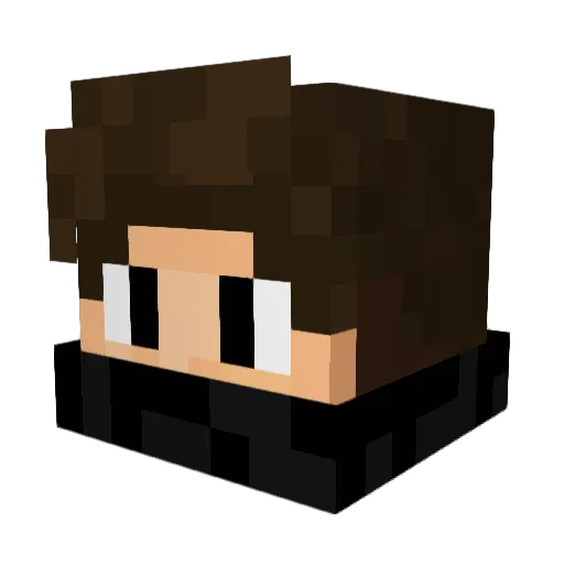 Muniorr Minecraft avatar head, 3D render