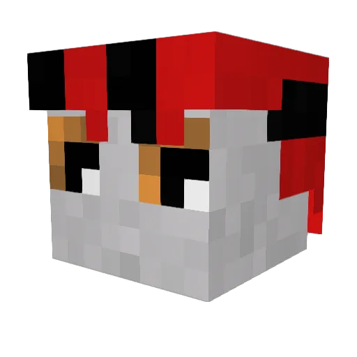 Munith Minecraft avatar head, 3D render