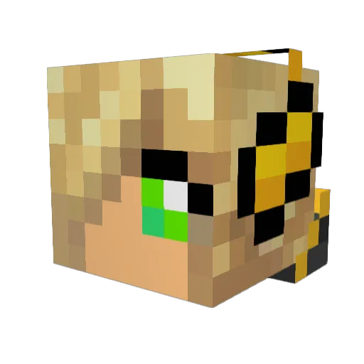 Munitkova Minecraft avatar head, 3D render