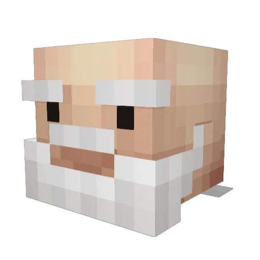Munka Minecraft avatar head, 3D render