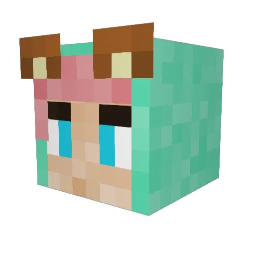 Munkitoes Minecraft avatar head, 3D render