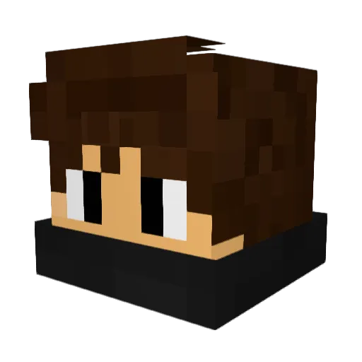Munkkipulla Minecraft avatar head, 3D render