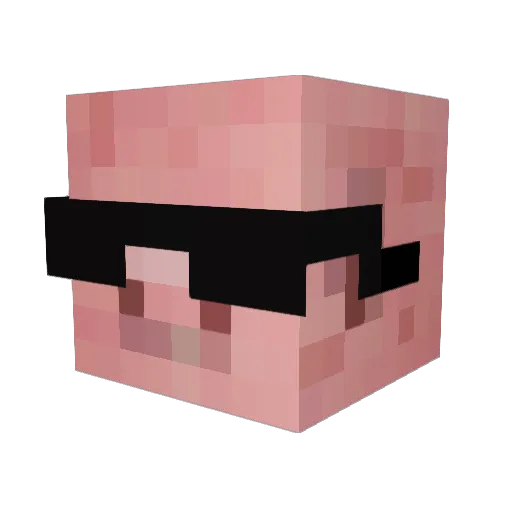 Munnia Minecraft avatar head, 3D render