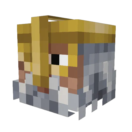 Munrob Minecraft avatar head, 3D render