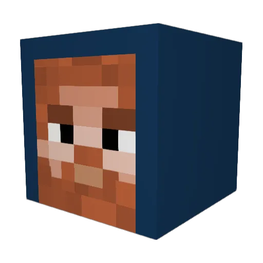 Munsper Minecraft avatar head, 3D render