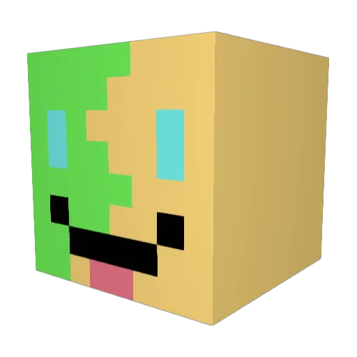 Munster_45 Minecraft avatar head, 3D render