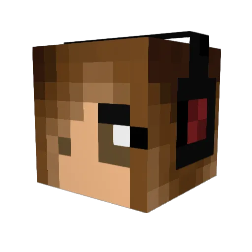 MuntherJunior Minecraft avatar head, 3D render