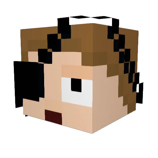 Munty26 Minecraft avatar head, 3D render