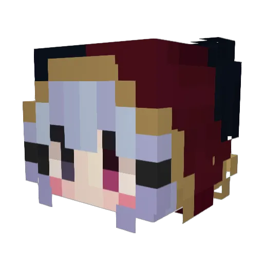 Munxnn Minecraft avatar head, 3D render