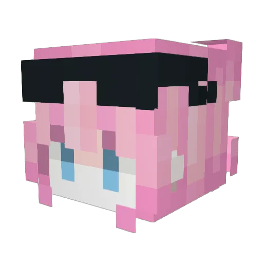 Muonlight_ Minecraft avatar head, 3D render