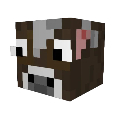 Muotea Minecraft avatar head, 3D render
