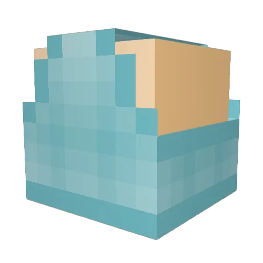 Mupang Minecraft avatar head, 3D render
