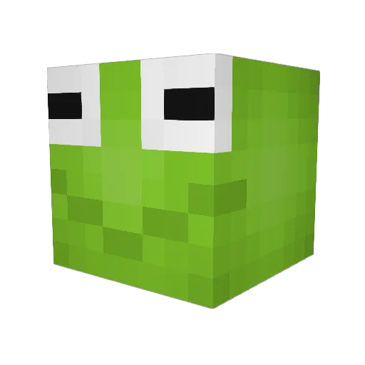 MuppetMilk Minecraft avatar head, 3D render