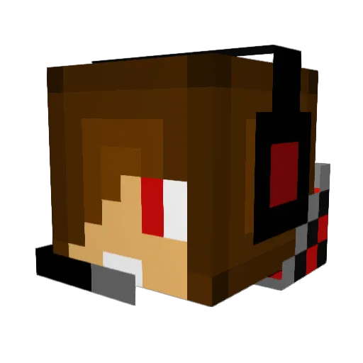 Mupx1 Minecraft avatar head, 3D render