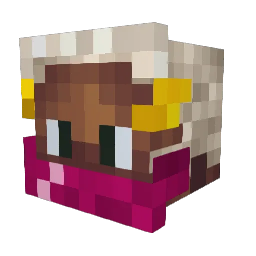 Mur_q Minecraft avatar head, 3D render
