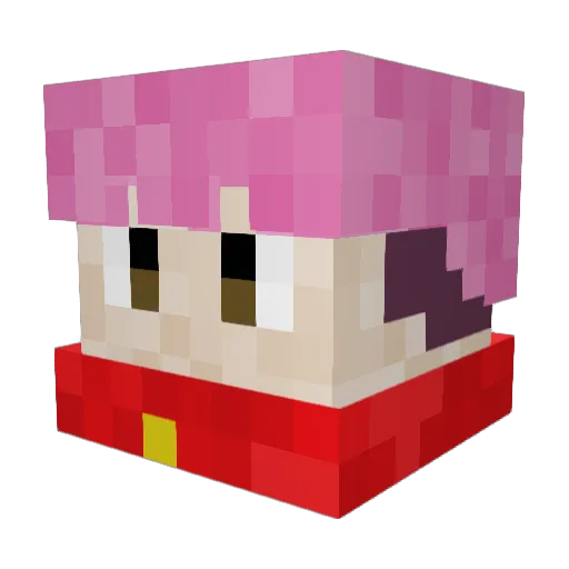 Muracommie Minecraft avatar head, 3D render