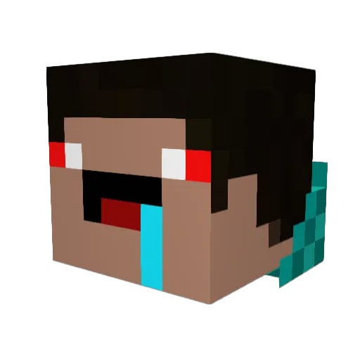 MuradMTP Minecraft avatar head, 3D render