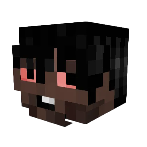 Murannn Minecraft avatar head, 3D render