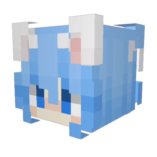 Muranoq Minecraft avatar head, 3D render