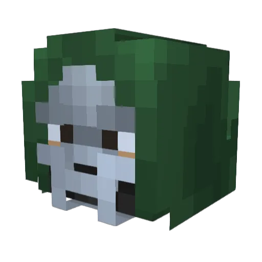 MurasakiForever Minecraft avatar head, 3D render