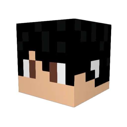 Murat54 Minecraft avatar head, 3D render