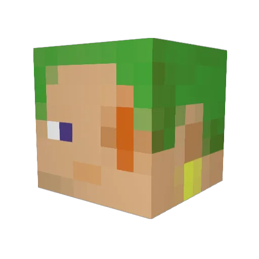 Murathunter Minecraft avatar head, 3D render