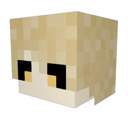 Murcc Minecraft avatar head, 3D render