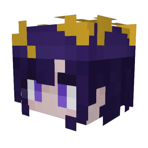 Murdaaa Minecraft avatar head, 3D render