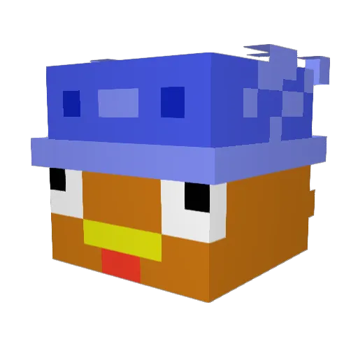 Murdda Minecraft avatar head, 3D render