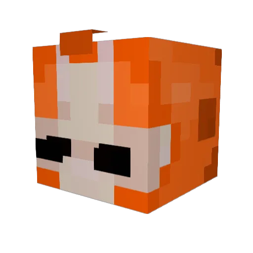MurderMinerOG Minecraft avatar head, 3D render