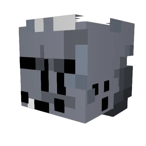 Murderred Minecraft avatar head, 3D render