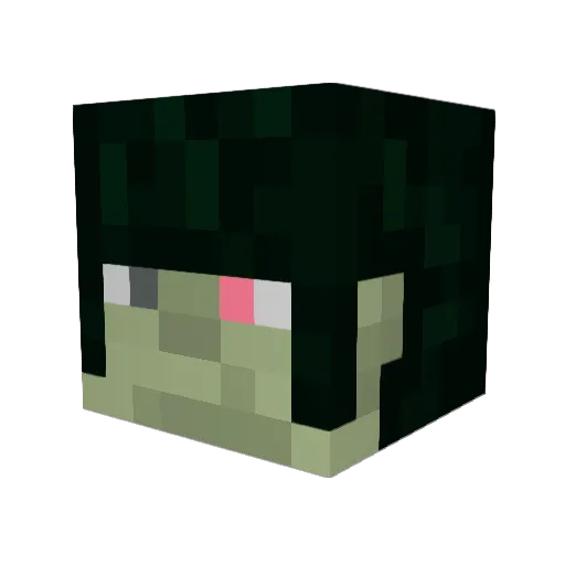 MurdocGorillaz Minecraft avatar head, 3D render