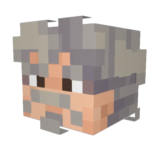 MurdochVXI Minecraft avatar head, 3D render