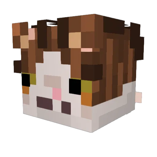 MurdockRed Minecraft avatar head, 3D render